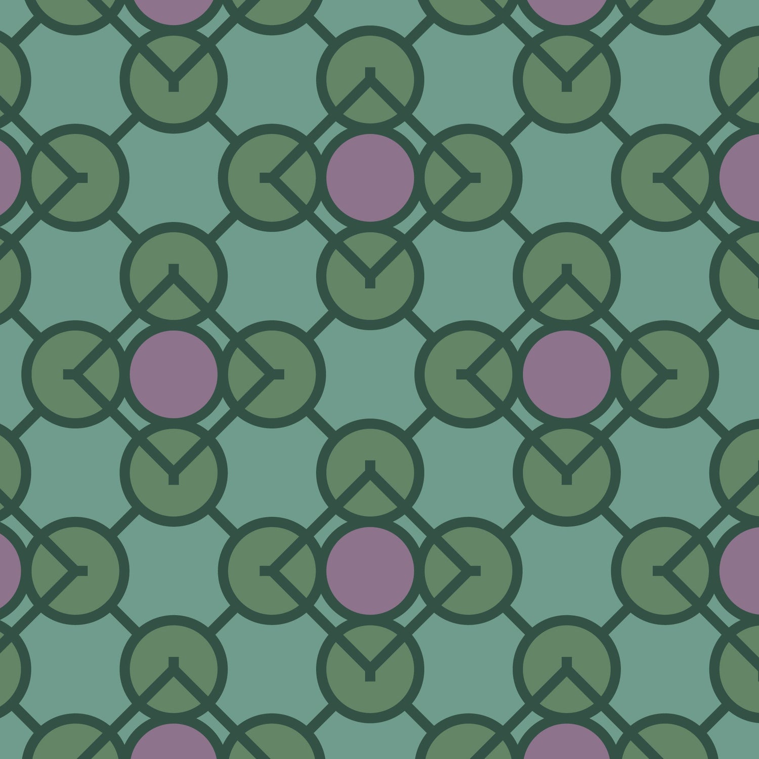 Prism 27978 - Green/Lilac - Wright Prisms - Frank Lloyd Wright - Cloud 9 Fabrics - Barkcloth - Simplifi Fabric