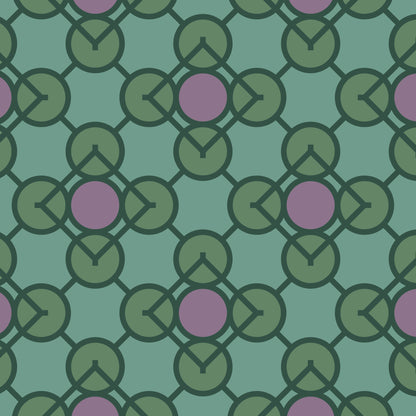 Prism 27978 - Green/Lilac - Wright Prisms - Frank Lloyd Wright - Cloud 9 Fabrics - Barkcloth - Simplifi Fabric