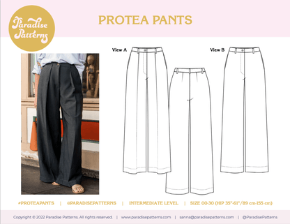 Protea Pants PDF Pattern - Paradise Patterns - Simplifi Fabric
