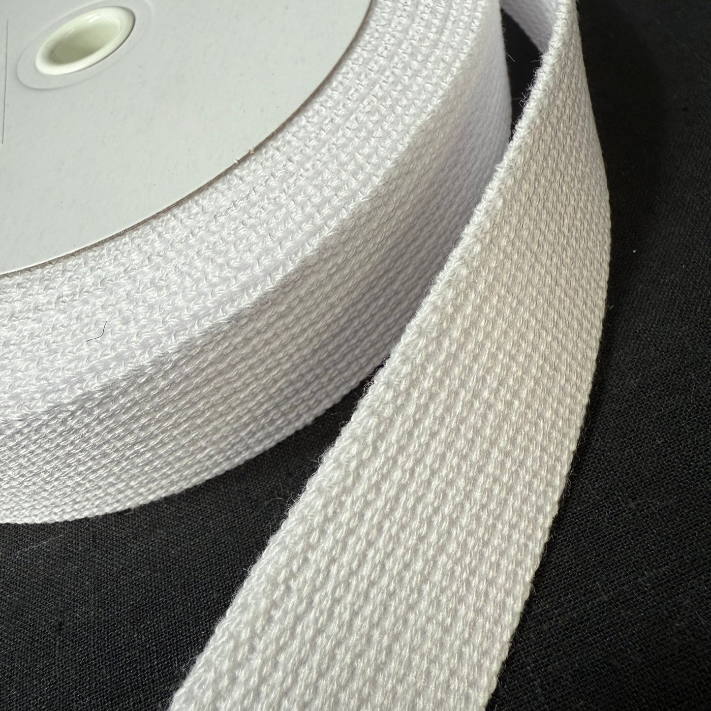 30mm Webbing - Pure White - Japanese Import - 1 (sold per meter)