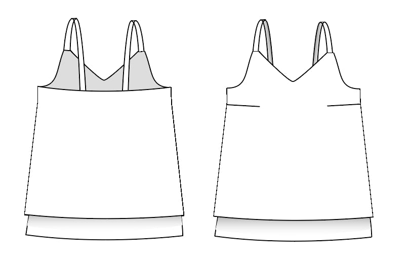 Quick Makes Double Layer Cami - Paper Sewing Pattern - Sew Different - Simplifi Fabric