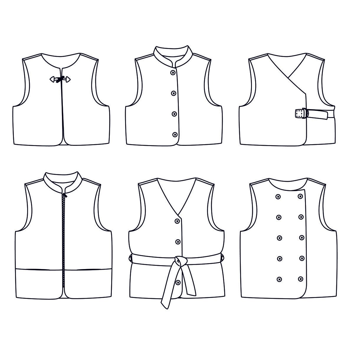 RABAT Vest - Paper Sewing Pattern - Women 32/52 - Ikatee - Simplifi Fabric
