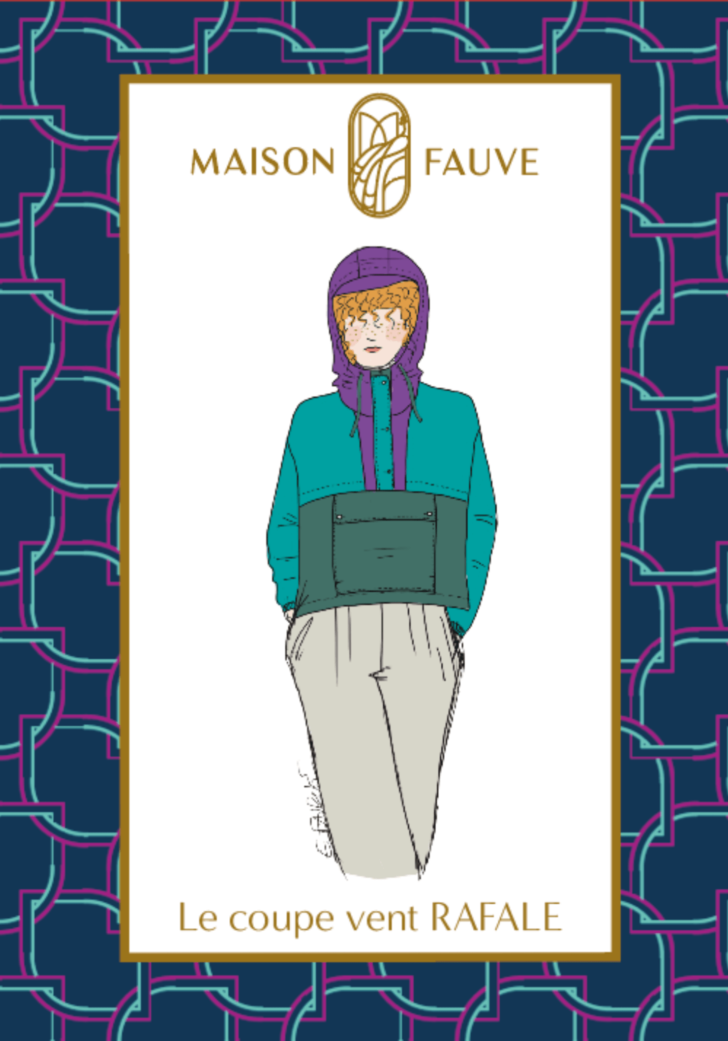 Rafael Windbreaker Paper Sewing Pattern - Maison Fauve - Simplifi Fabric