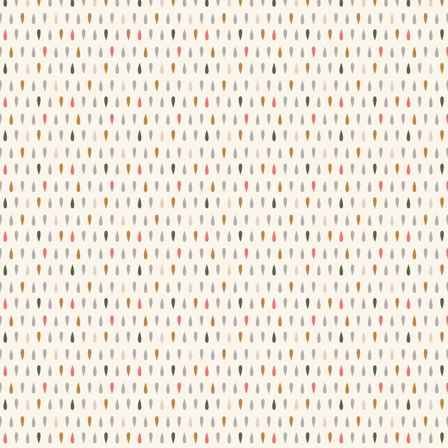 Raindrops - Natural - Spring Showers - Ann Gardner - Cloud 9 Fabrics - Poplin - Simplifi Fabric
