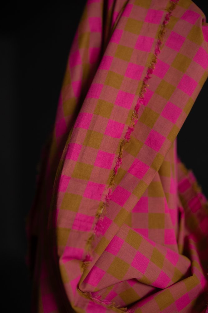 Ritzy Waterclour Check Indian Organic Cotton - Merchant & Mills - Simplifi Fabric