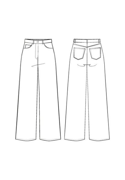 Ronsard Jeans Paper Sewing Pattern - Maison Fauve - Simplifi Fabric
