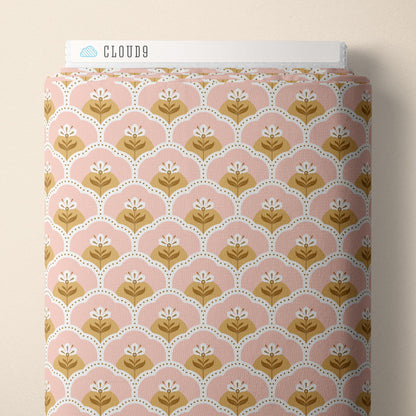 Rosie - Pink/Gold - Vintage Charm - Dots & Glory - Cloud 9 Fabrics - Poplin - Simplifi Fabric