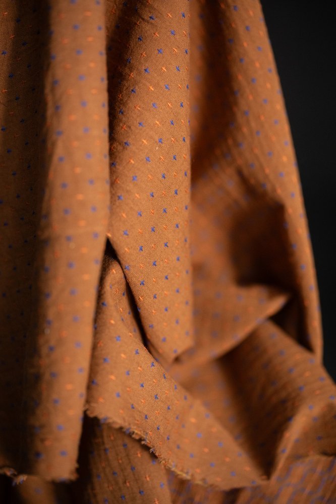 Rust Bobbette Cross Indian Cotton - Merchant & Mills - Simplifi Fabric
