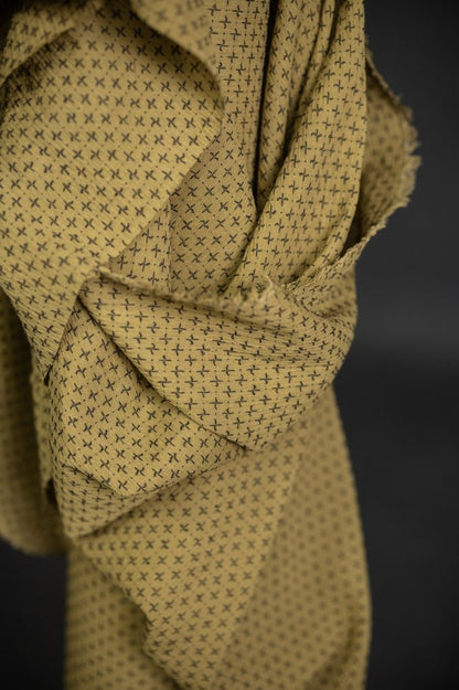 Salto Green Cross Stitch Indian Cotton - Merchant & Mills - Simplifi Fabric