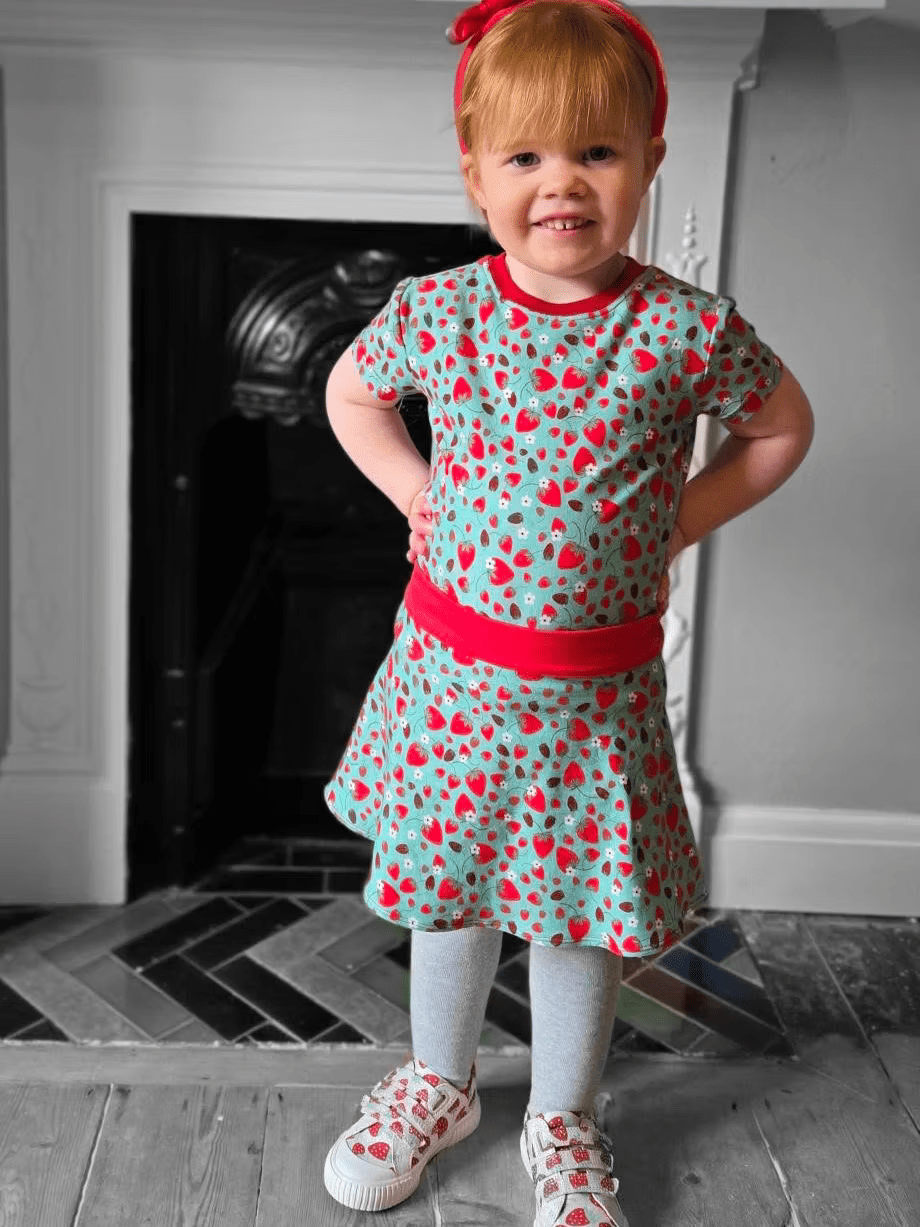 Sammie Skirt, Short, Skort + Tee - Kids Paper Sewing Pattern - Two Stitches Patterns - Simplifi Fabric