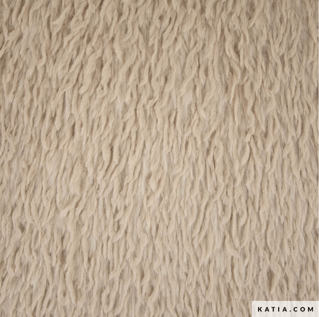 Sand Feather Hair Vegan Faux Fur - Katia - Simplifi Fabric