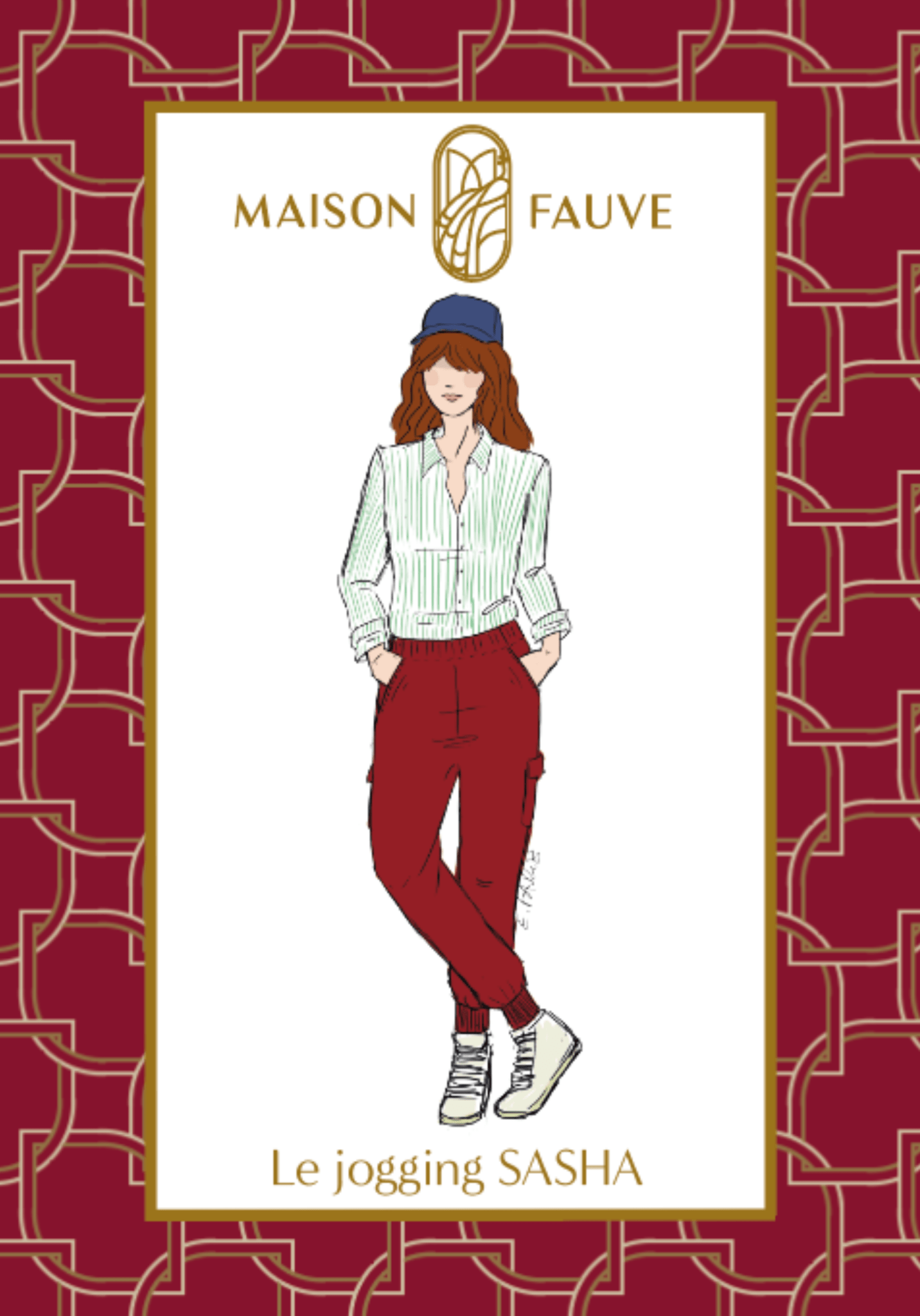 Sasha Jogger Trousers Paper Sewing Pattern - Maison Fauve - Simplifi Fabric
