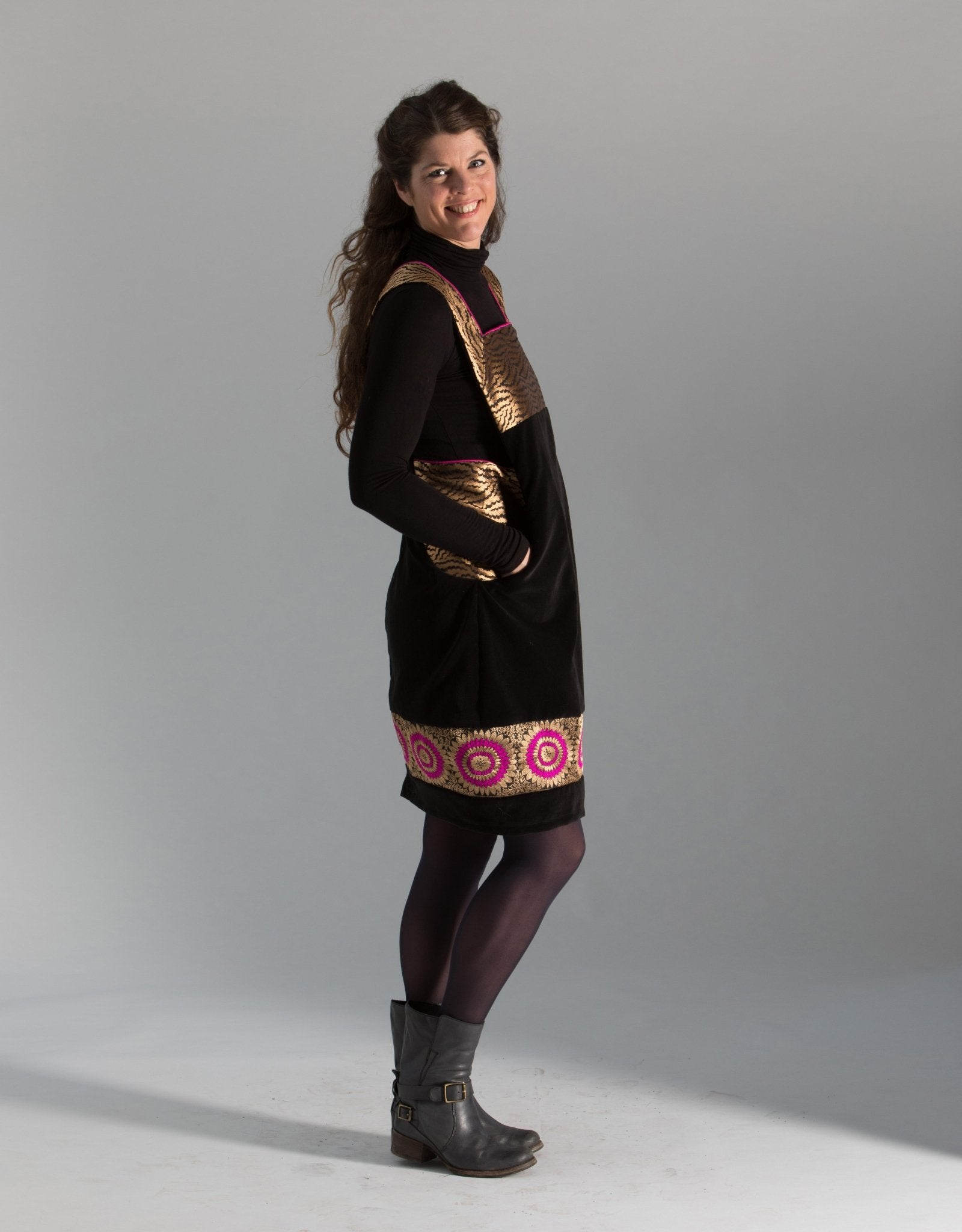 Scoop Pinafore - Paper Sewing Pattern - Sew Different - Simplifi Fabric