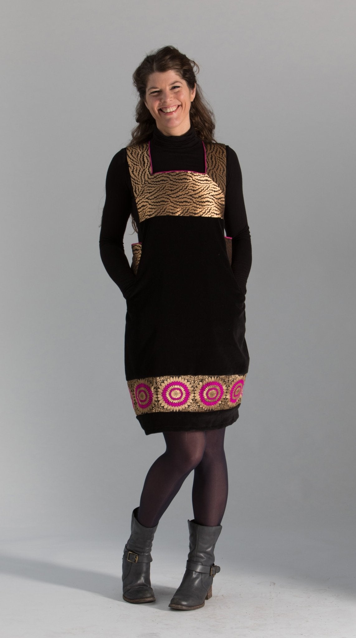 Scoop Pinafore - Paper Sewing Pattern - Sew Different - Simplifi Fabric