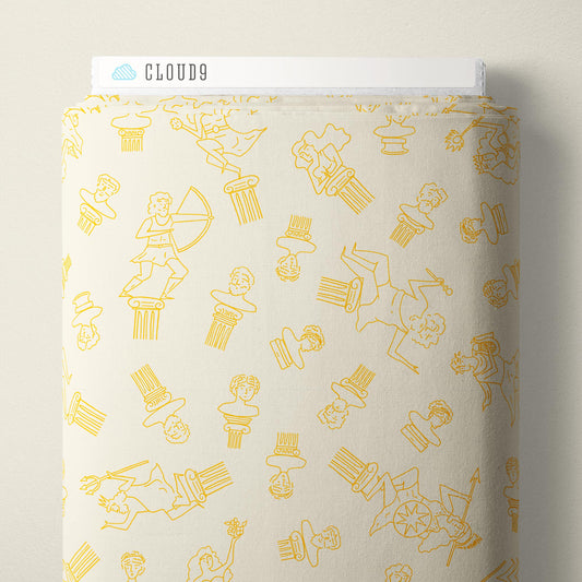 Sculptures and Busts - Yellow - The Iliad - Aidi Riera - Cloud 9 Fabrics - Poplin - Simplifi Fabric