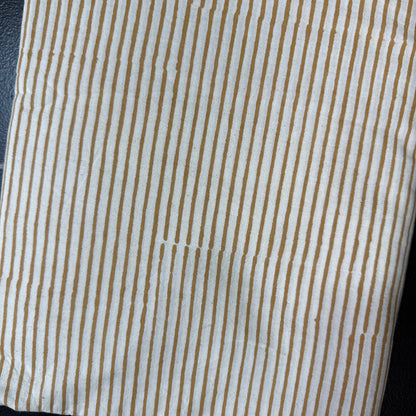 Sahara Lines Gold - Bagru Indian Cotton Block Print