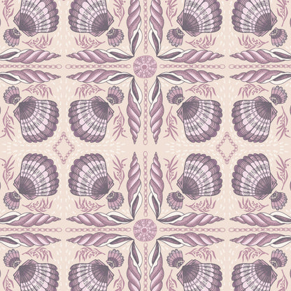Shell Tile - Beige - Seashell Serenade - Jayme Murray - Cloud 9 Fabrics - Poplin - Simplifi Fabric