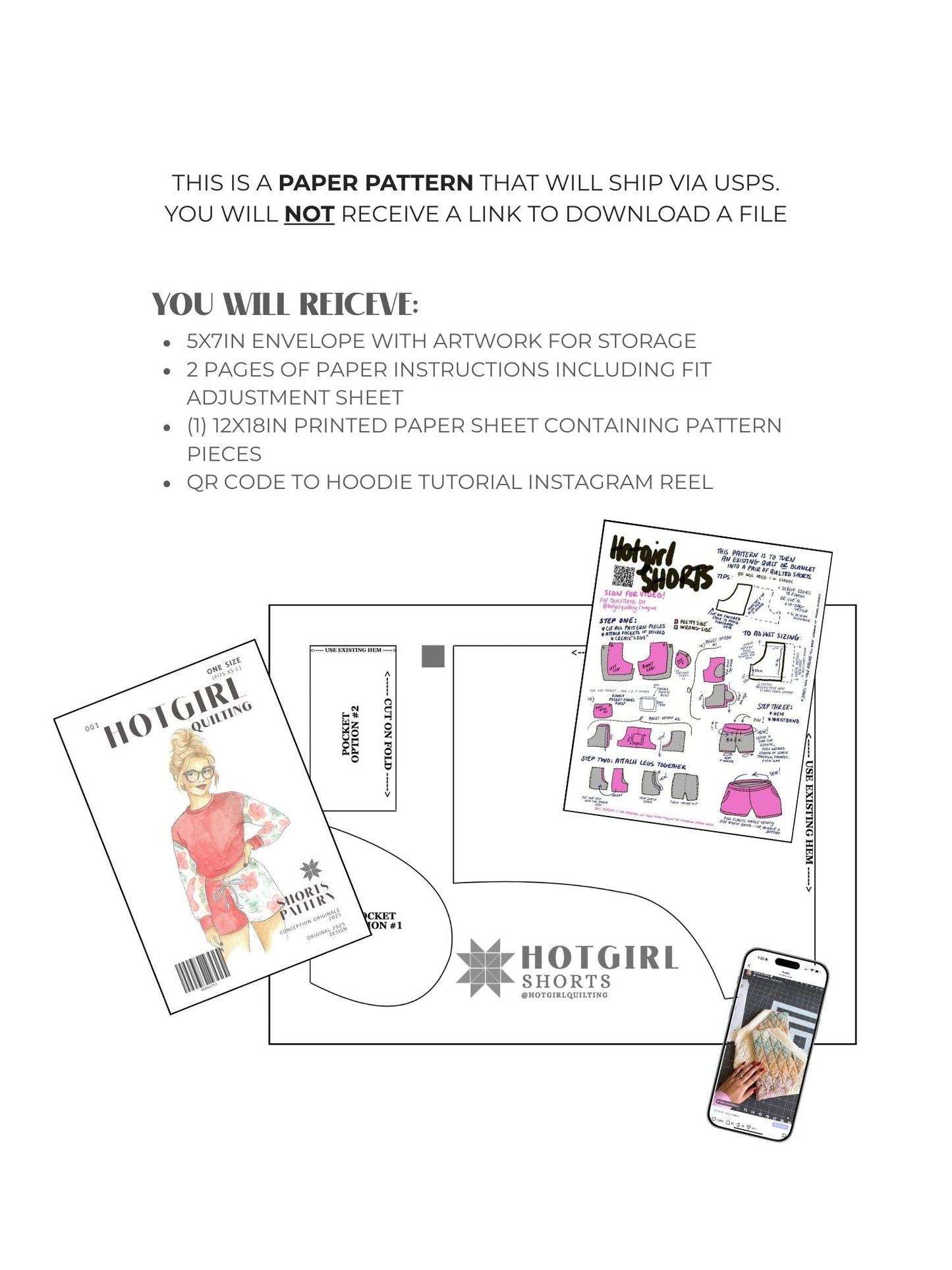 Shorts - PDF Pattern - Hot Girl Quilting - Simplifi Fabric