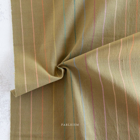 Skinny Stripe - Clover (REVERSIBLE) - Lucky Loom - Fableism Supply Co. - Simplifi Fabric