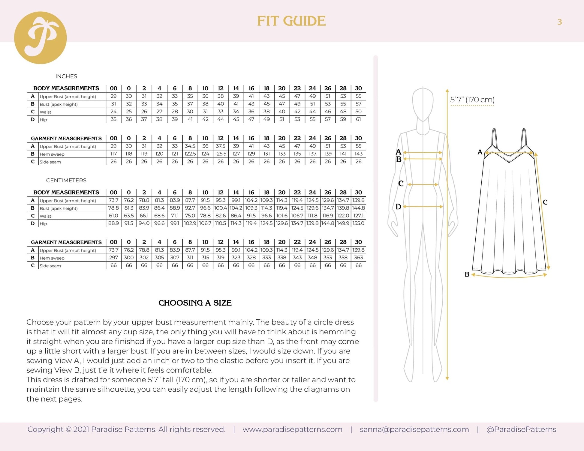 Smultron Dress PDF Pattern - Paradise Patterns - Simplifi Fabric