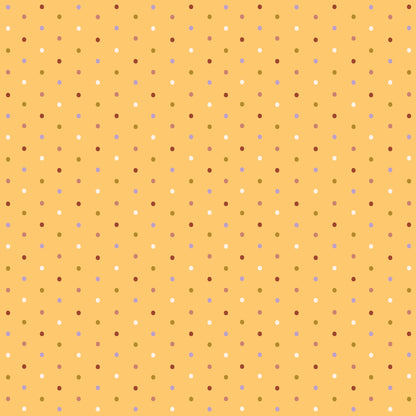 Sprinkles. - Gold - Retro Meadow - Sophie Rowe - Cloud 9 Fabrics - Poplin - Simplifi Fabric