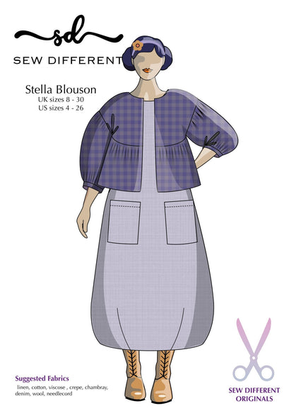 Stella Blouson - Paper Sewing Pattern - Sew Different - Simplifi Fabric