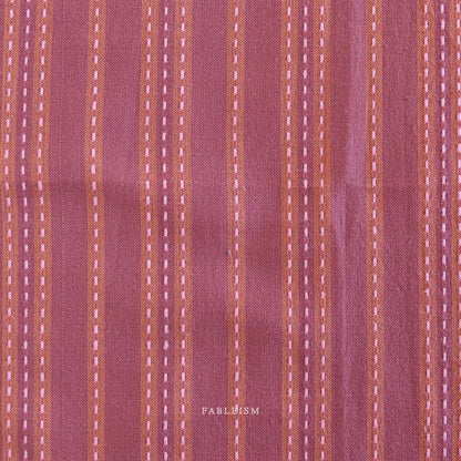 Stitch Stripe - Blackberry - Lucky Loom - Fableism Supply Co. - Simplifi Fabric