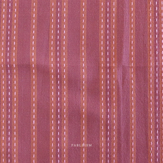 Stitch Stripe - Blackberry - Lucky Loom - Fableism Supply Co. - Simplifi Fabric