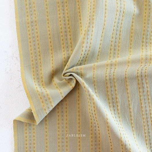 Stitch Stripe - Sage - Lucky Loom - Fableism Supply Co. - Simplifi Fabric