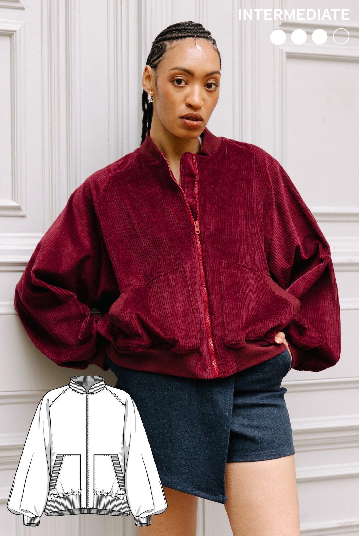 The Audrey Bomber Jacket - Paper Sewing Pattern - Juliana Martejevs - Simplifi Fabric