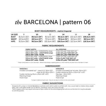 The Barcelona Dress Paper Sewing Pattern - Maven Sewing Patterns - Simplifi Fabric