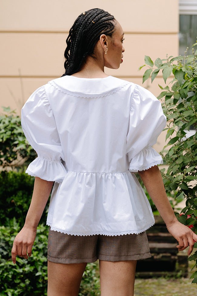 The Daphne Wrap Blouse - Paper Sewing Pattern - Juliana Martejevs - Simplifi Fabric