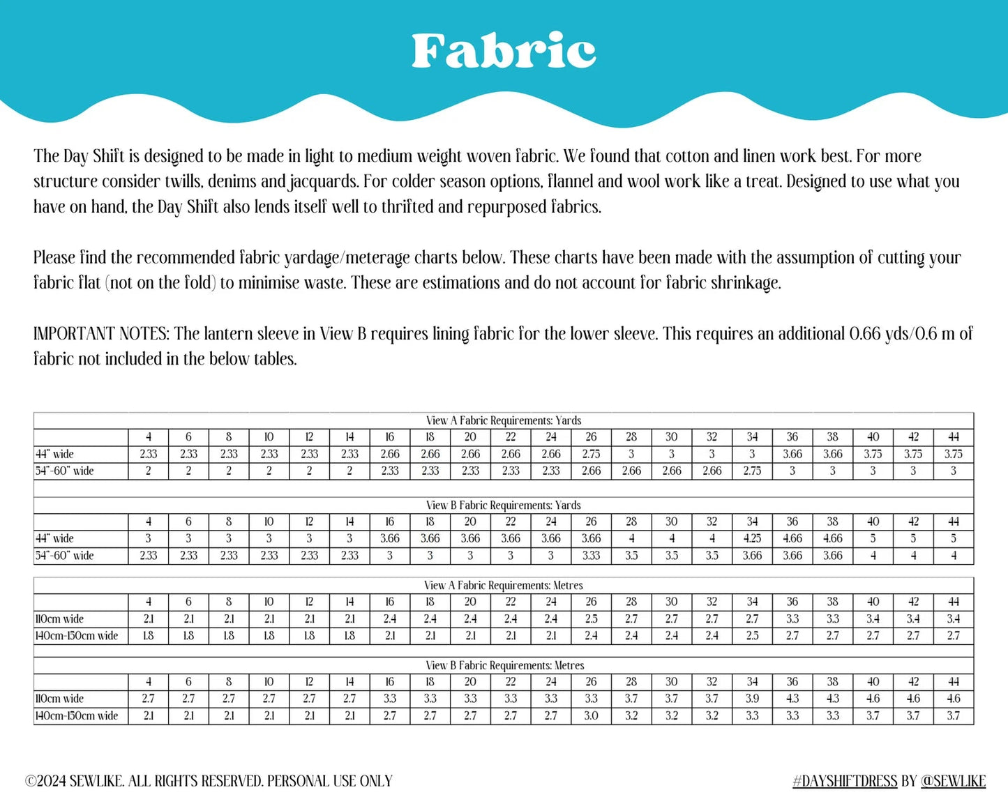 The Day Shift Dress PDF Sewing Pattern - Sew Like Shop - Simplifi Fabric