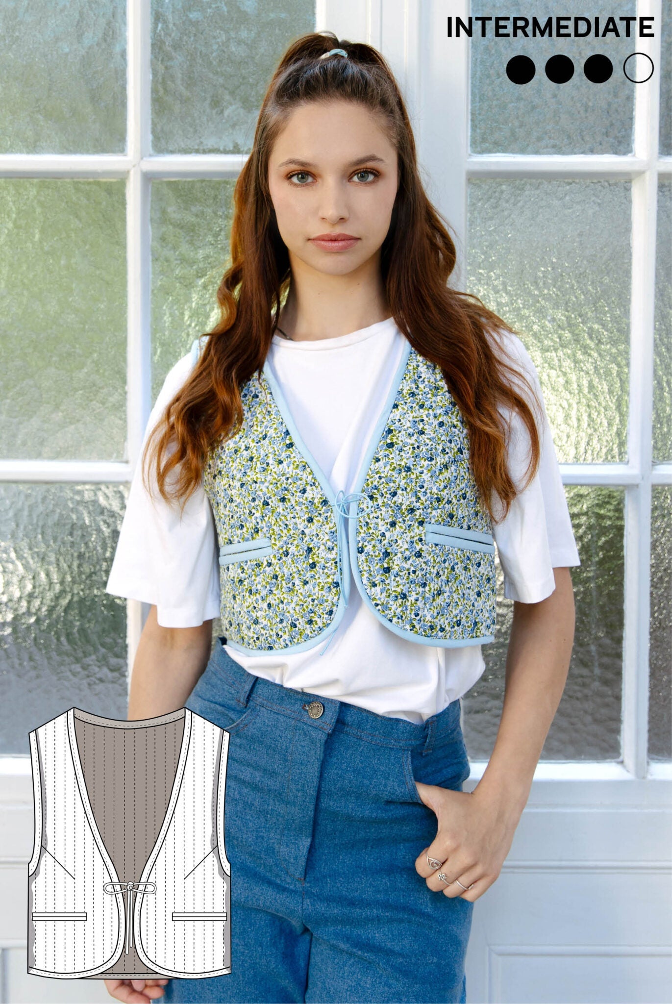 The Emily Reversible Quilted Vest - Paper Sewing Pattern - Juliana Martejevs - Simplifi Fabric