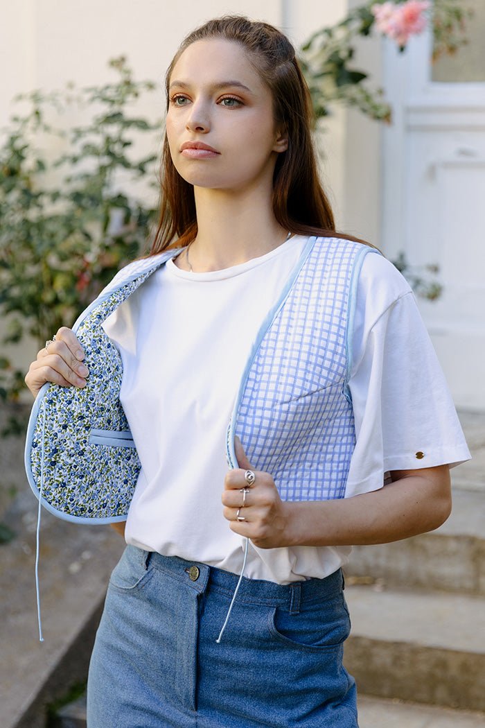 The Emily Reversible Quilted Vest - Paper Sewing Pattern - Juliana Martejevs - Simplifi Fabric