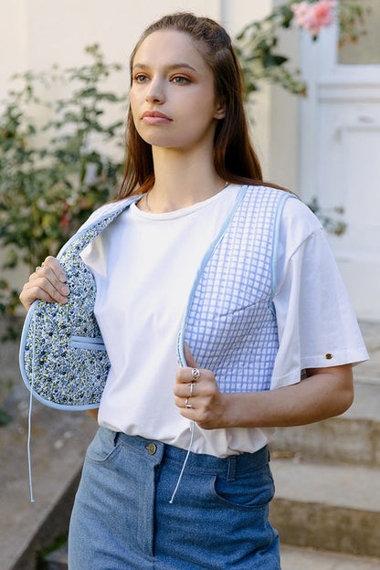 The Emily Reversible Quilted Vest - Paper Sewing Pattern - Juliana Martejevs - Simplifi Fabric