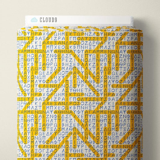 The Iliad Word Search - Yellow - The Iliad - Aidi Riera - Cloud 9 Fabrics - Poplin - Simplifi Fabric