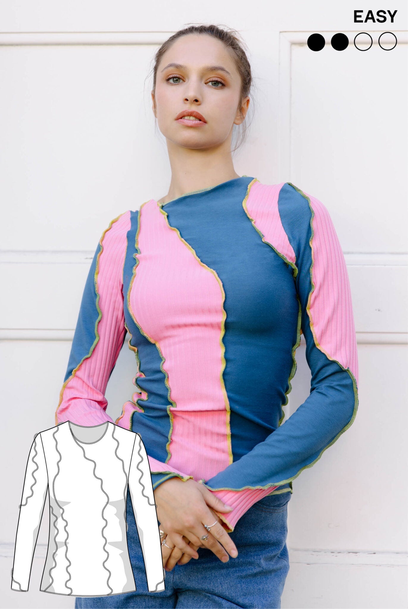 The Ina Top - Paper Sewing Pattern - Juliana Martejevs - Simplifi Fabric