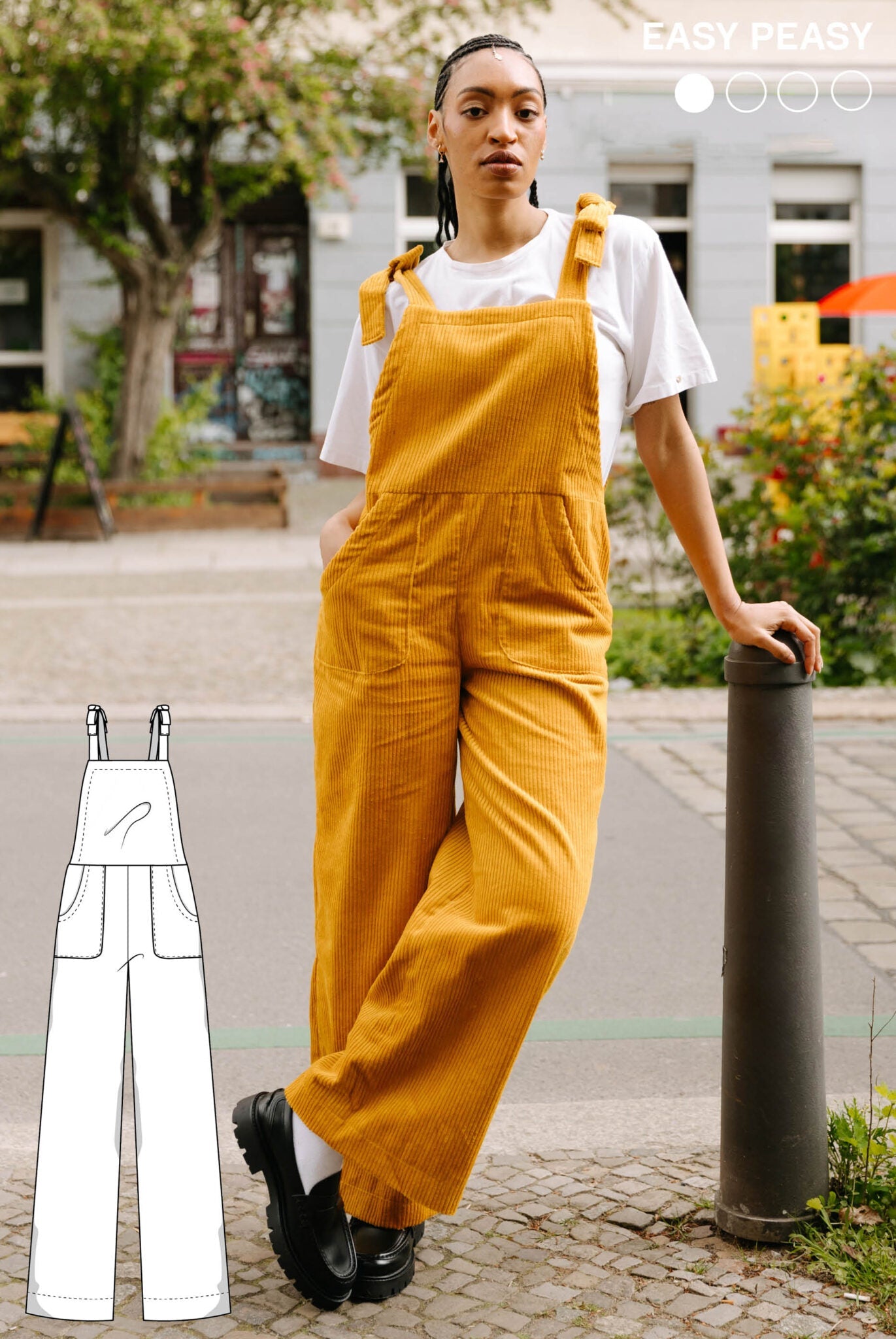 The Maisie Overalls - Paper Sewing Pattern - Juliana Martejevs - Simplifi Fabric