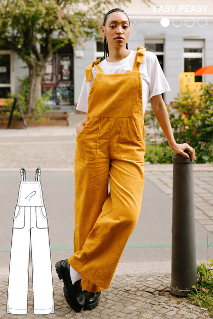 The Maisie Overalls - Paper Sewing Pattern - Juliana Martejevs - Simplifi Fabric