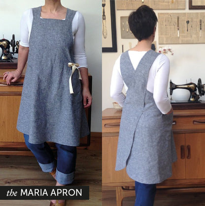The Maria Apron Paper Sewing Pattern - Maven Sewing Patterns - Simplifi Fabric