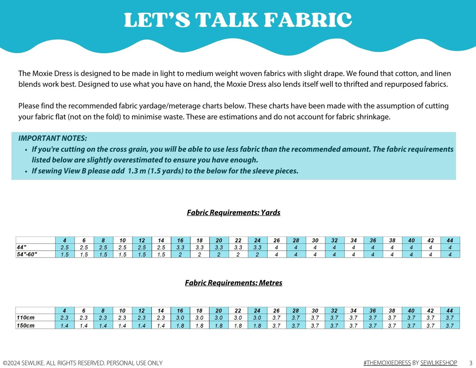 The Moxie Dress PDF Sewing Pattern - Sew Like Shop - Simplifi Fabric