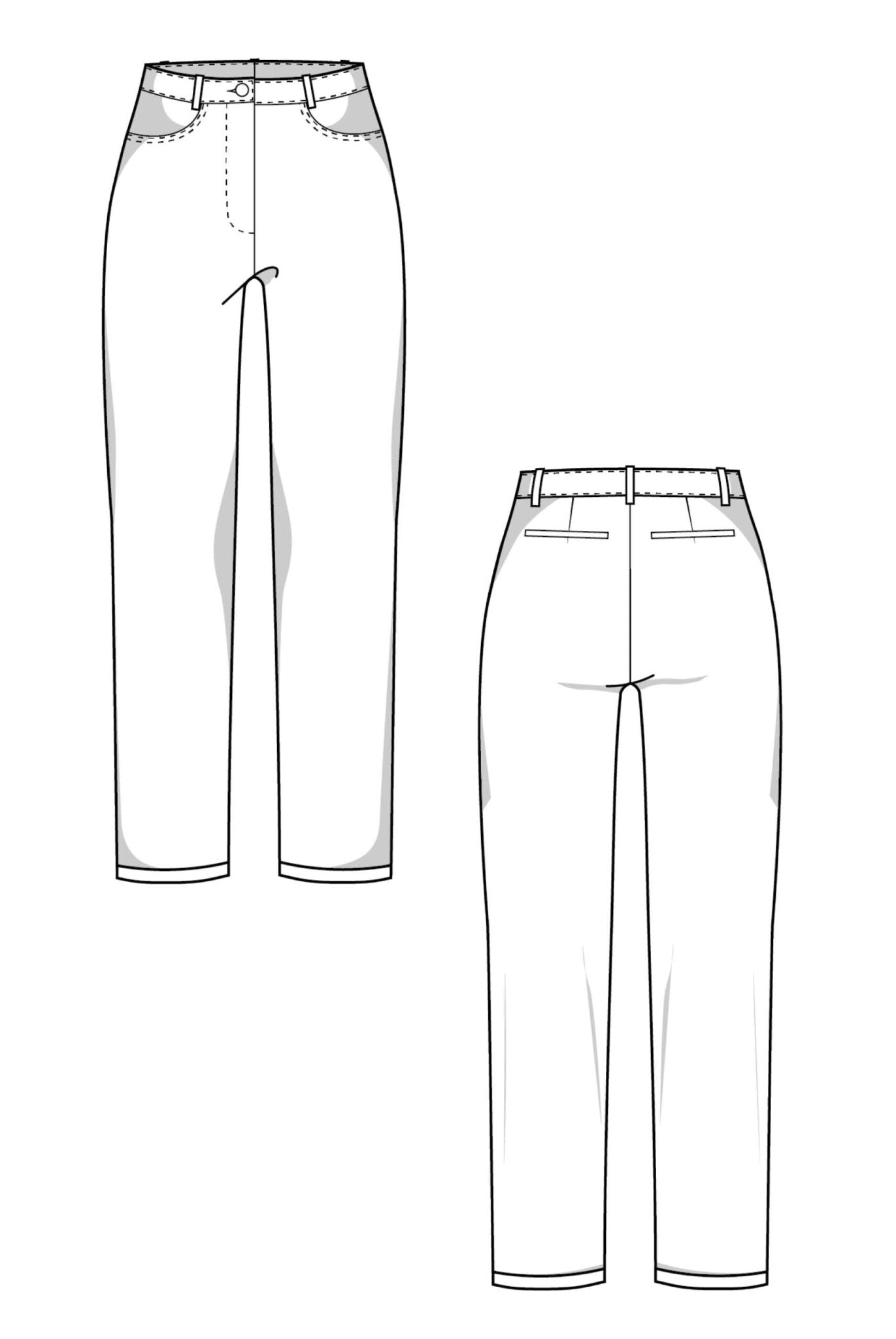 The Nicki Cigarette Chino Pants - Paper Sewing Pattern - Juliana Martejevs - Simplifi Fabric