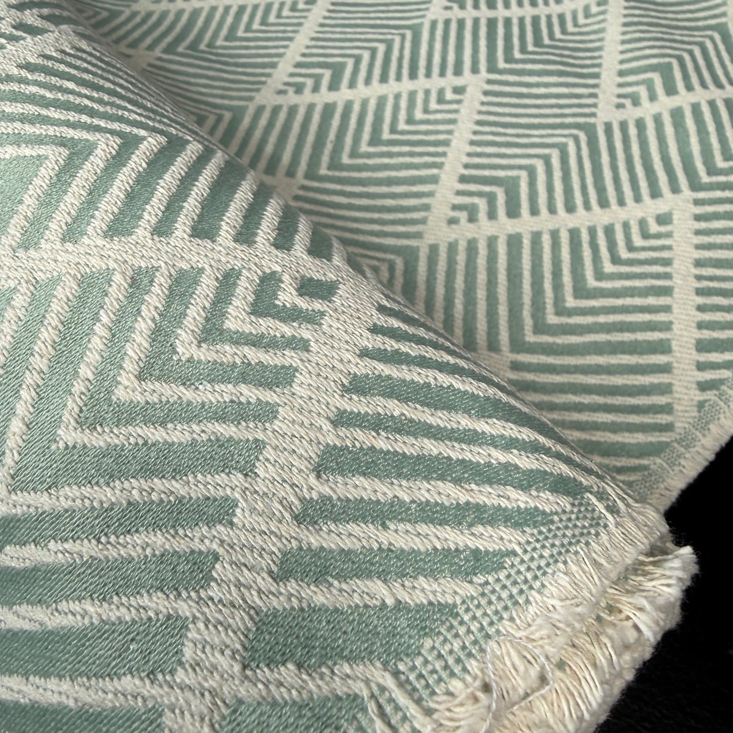 The Nordic Chevron Collection - Jacquard Tapestry - Sage - Simplifi Fabric