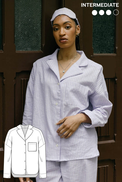 The Serena Pyjama Blouse - Paper Sewing Pattern - Juliana Martejevs - Simplifi Fabric