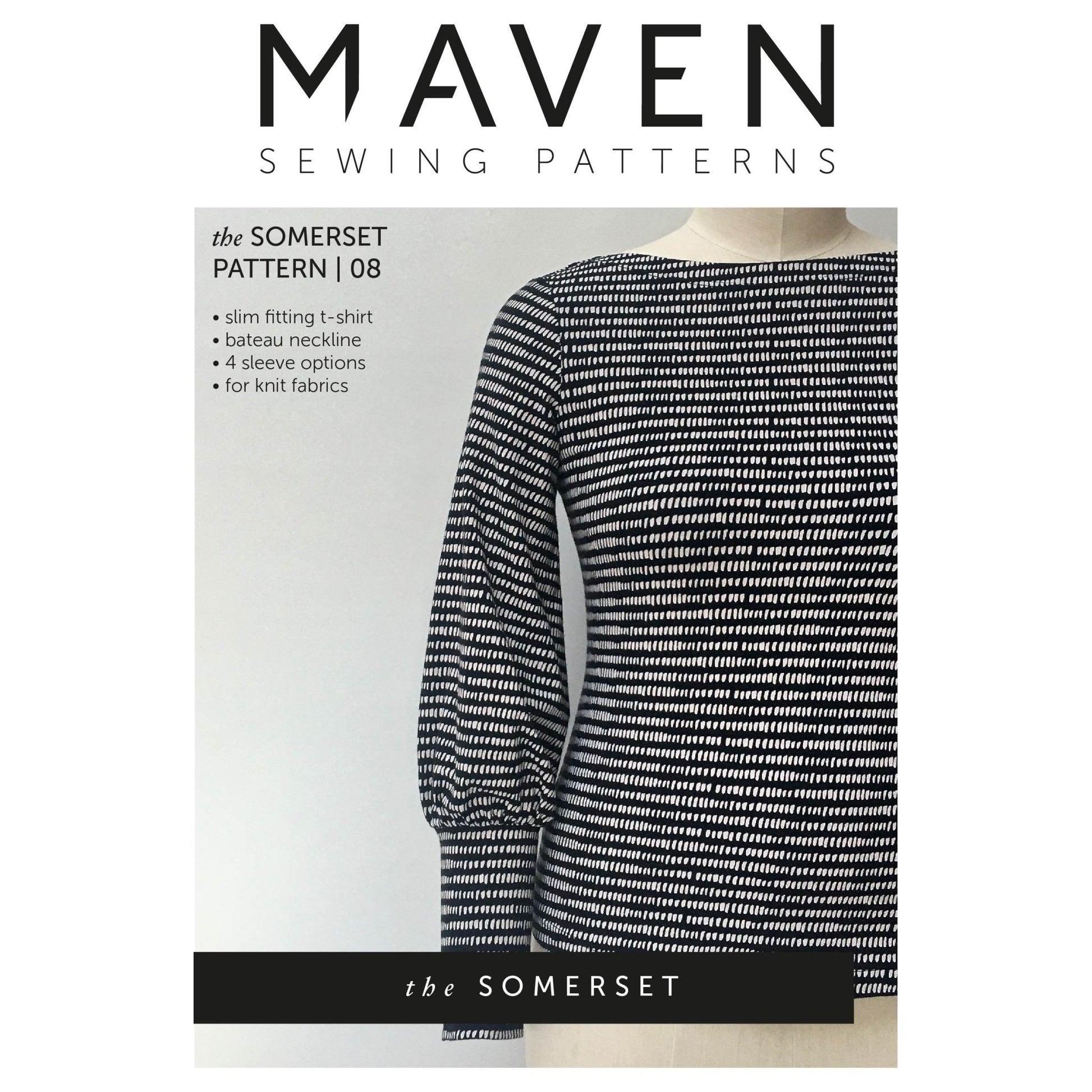 The Somerset T-Shirt Paper Sewing Pattern - Maven Sewing Patterns - Simplifi Fabric