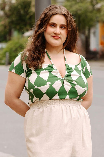 The Winnie Halter Top - Paper Sewing Pattern - Juliana Martejevs - Simplifi Fabric