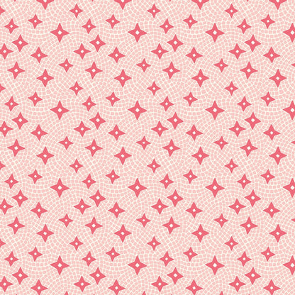 Tiles and Stars - Pink - Bohemian Paradise - Maria Galybina - Cloud 9 Fabrics - Poplin - Simplifi Fabric
