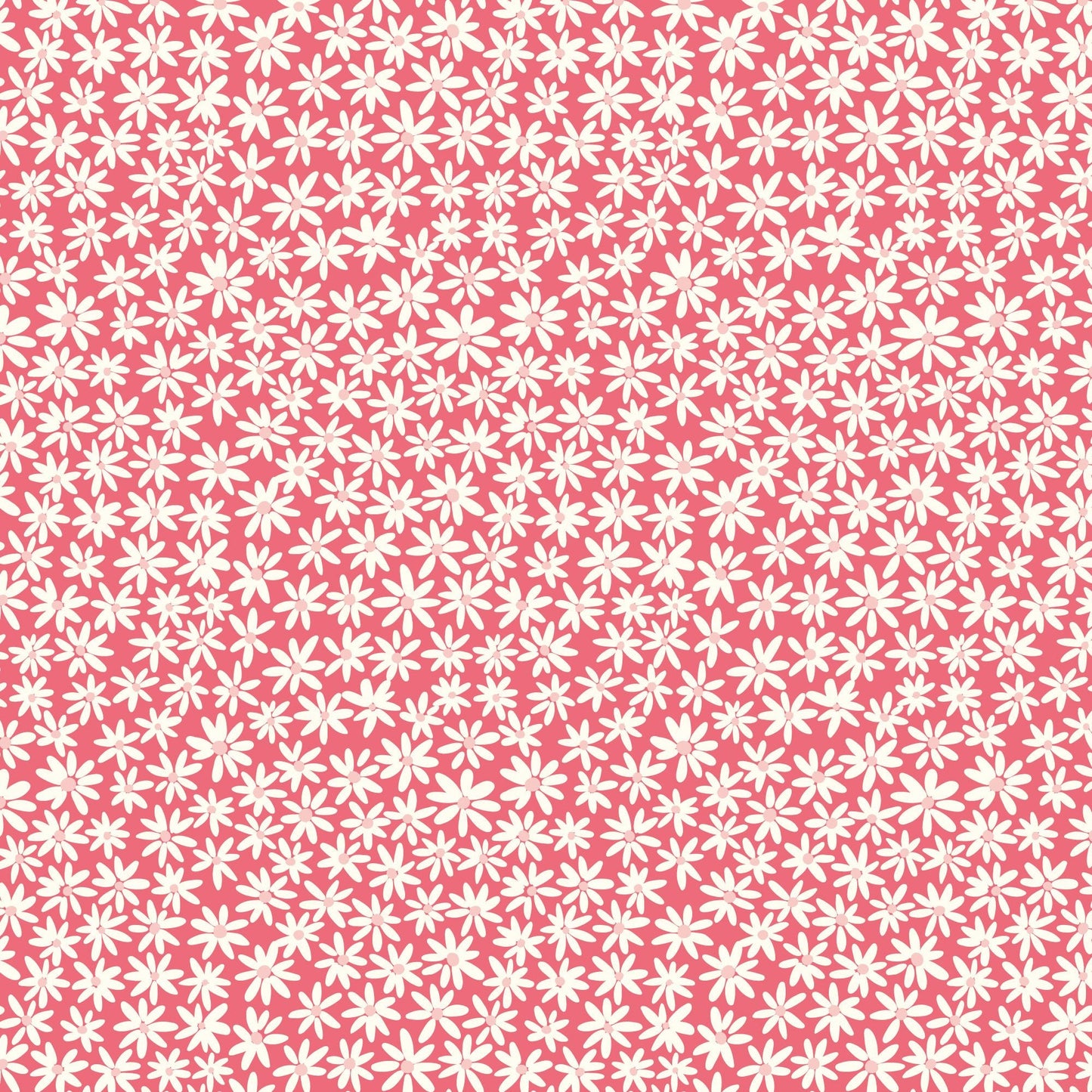 Tiny Daisies - Dark Pink - Bohemian Paradise - Maria Galybina - Cloud 9 Fabrics - Poplin - Simplifi Fabric