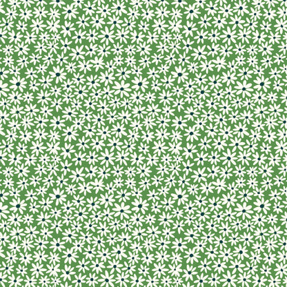 Tiny Daisies - Green - Bohemian Paradise - Maria Galybina - Cloud 9 Fabrics - Poplin - Simplifi Fabric